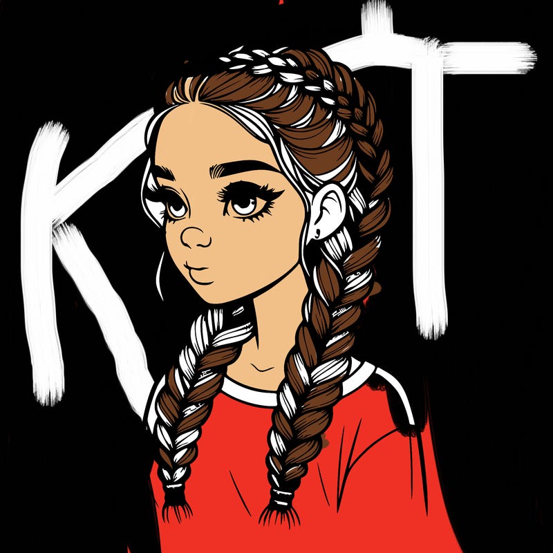 realistic girl with braids