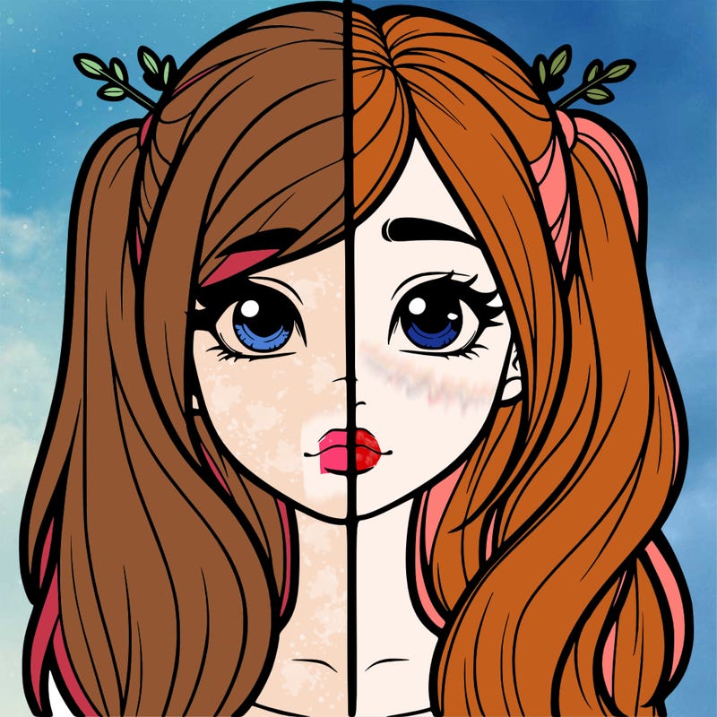 realistic girl split