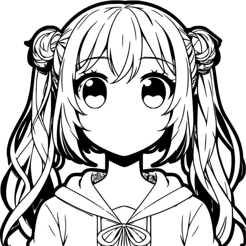 anime girl with no mouth