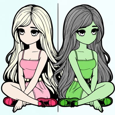 realistic girl split