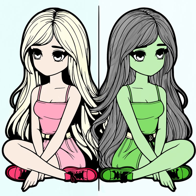 realistic girl split