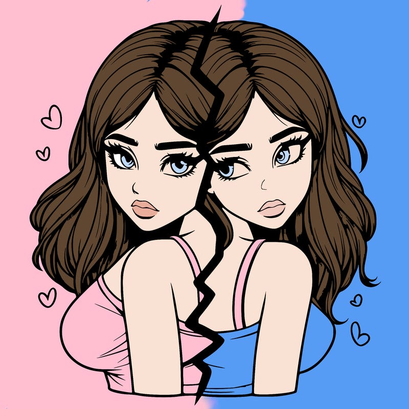 realistic girl split