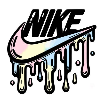 dripping nike logo