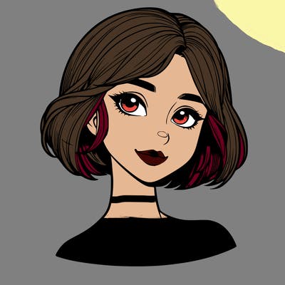 realistic girl with short hair