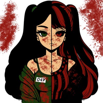 realistic girl split