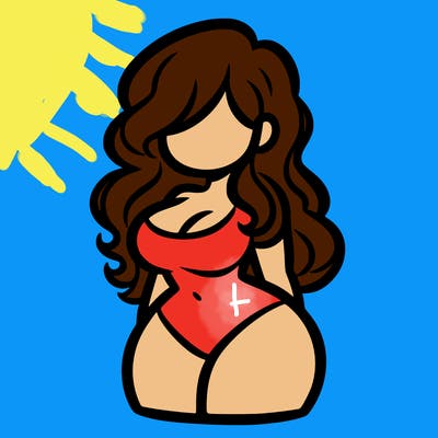 curvy woman with hair