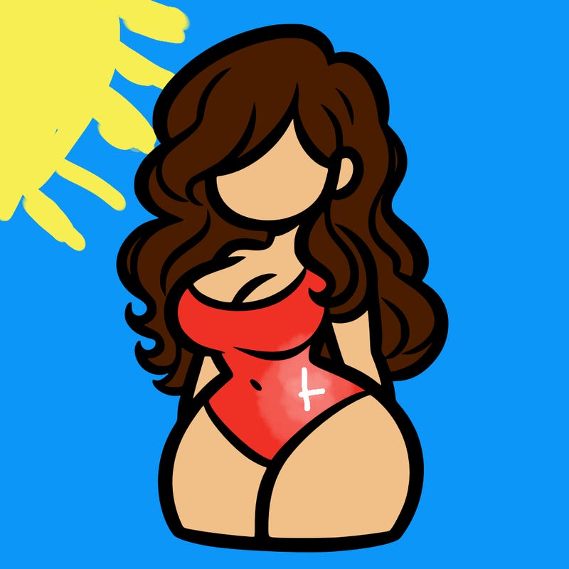 curvy woman with hair