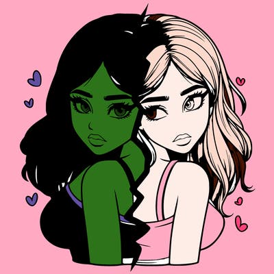 realistic girl split