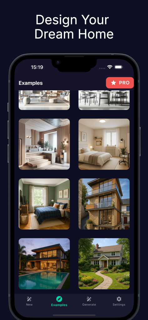 rerender : AI Interior Design - Una galería de ejemplos de diseño de interiores y exteriores de hogares generados por IA en la aplicación rerender