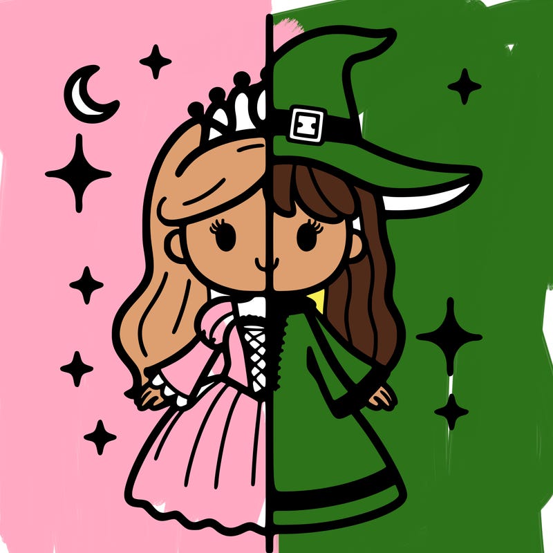 split princess and witch