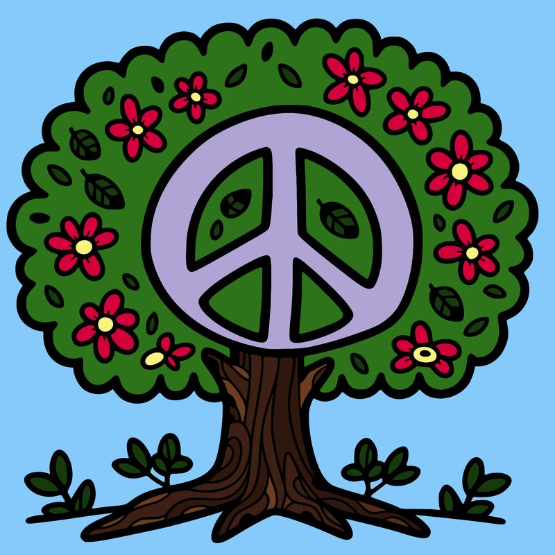 peace sign tree