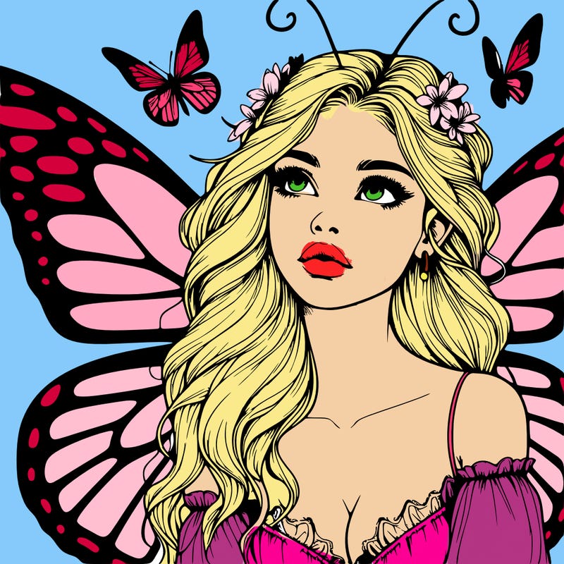 butterfly fairy realistic girl