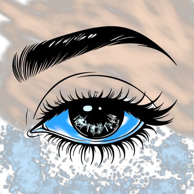 eye closed realistic