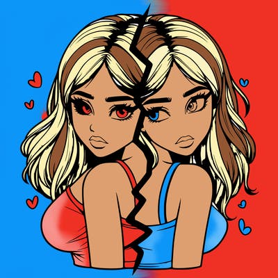 realistic girl split