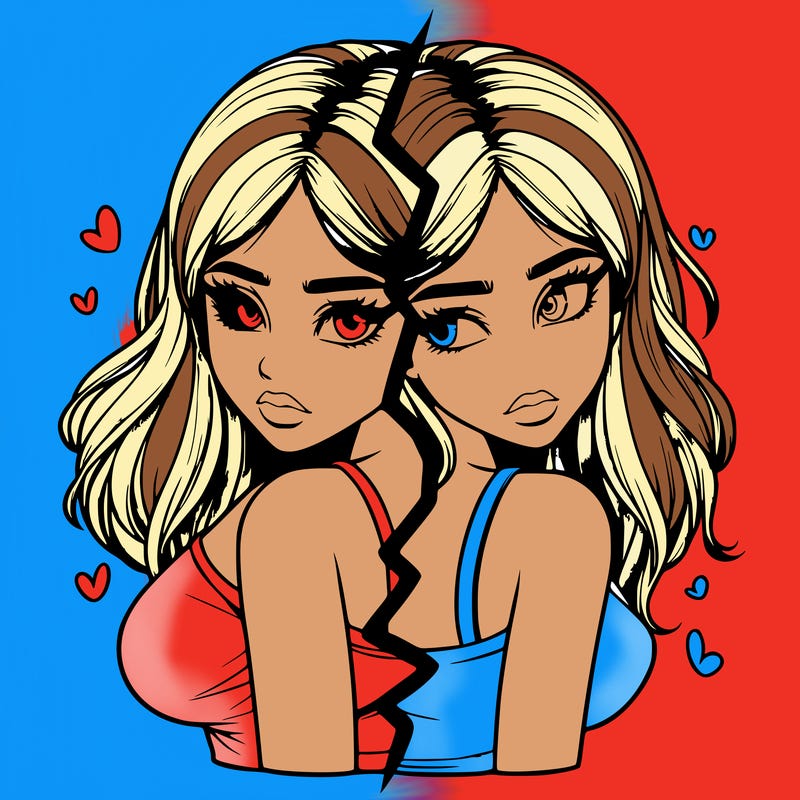 realistic girl split