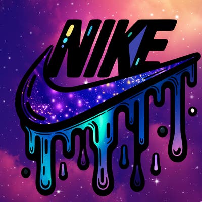 dripping nike logo