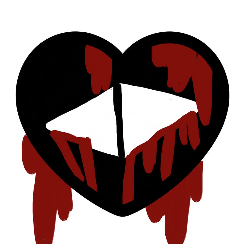 a blank heart