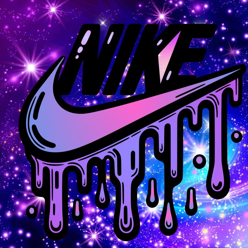 dripping nike logo