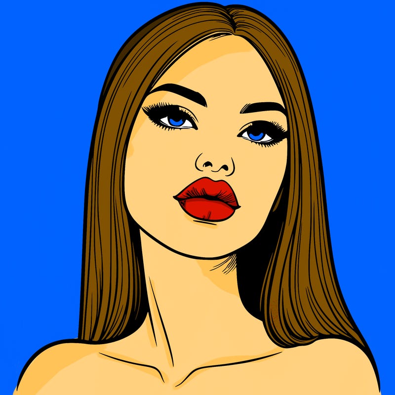 realistic woman with full lips