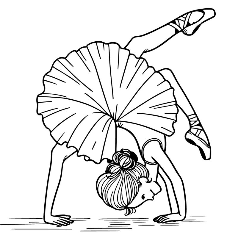 ballet girl in backflip