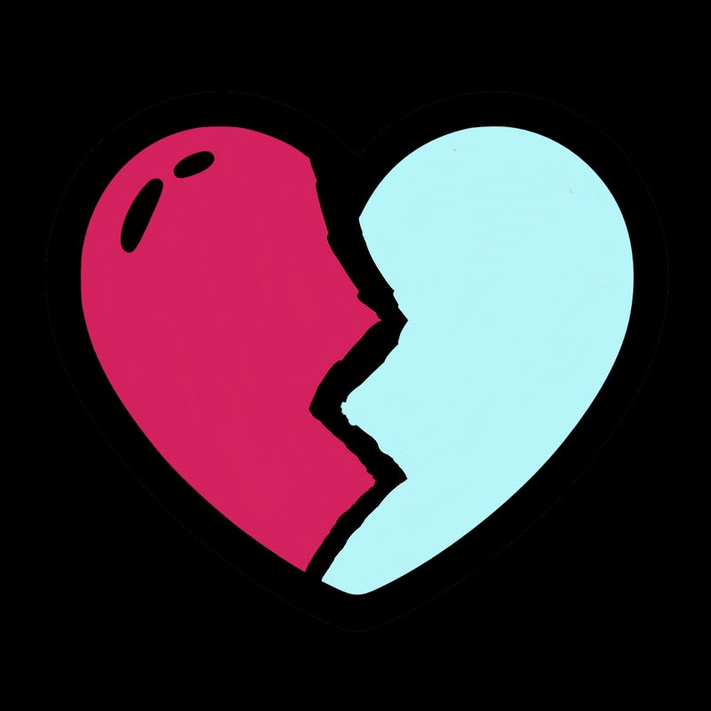 a blank heart