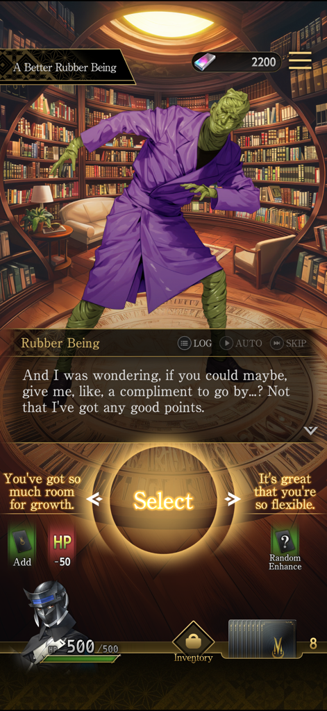 Tsukuyomi: The Divine Hunter - Gameplay screenshot showing a dialogue choice during an event in the roguelike Tsukuyomi The Divine Hunter.