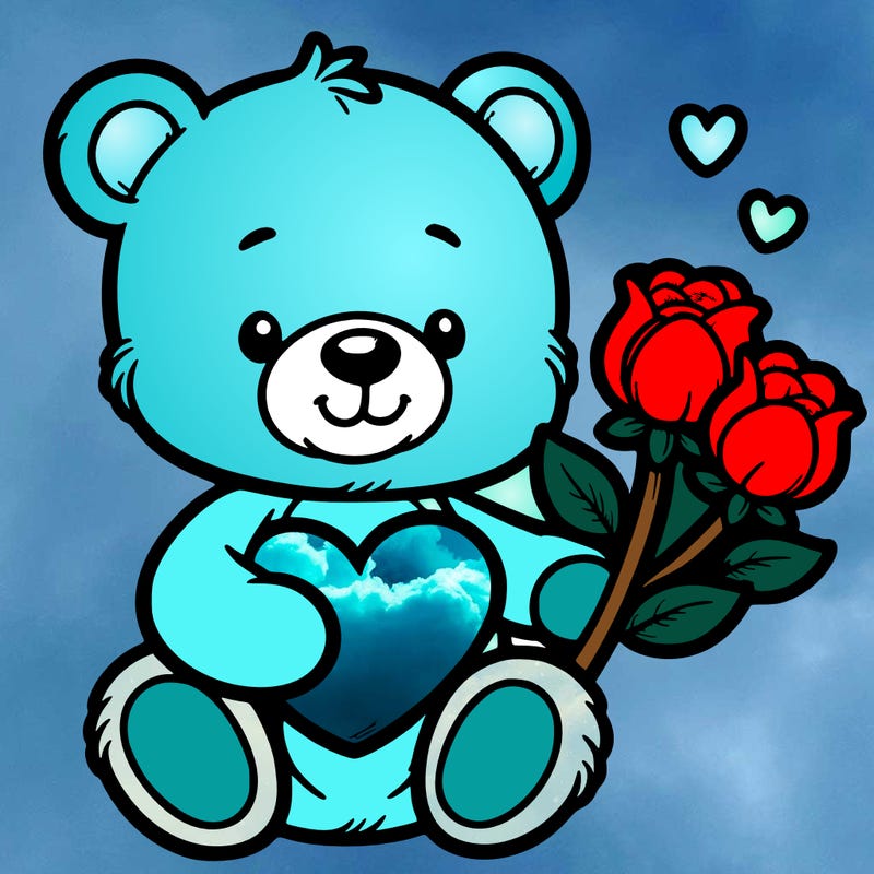 teddy bear a holding heart