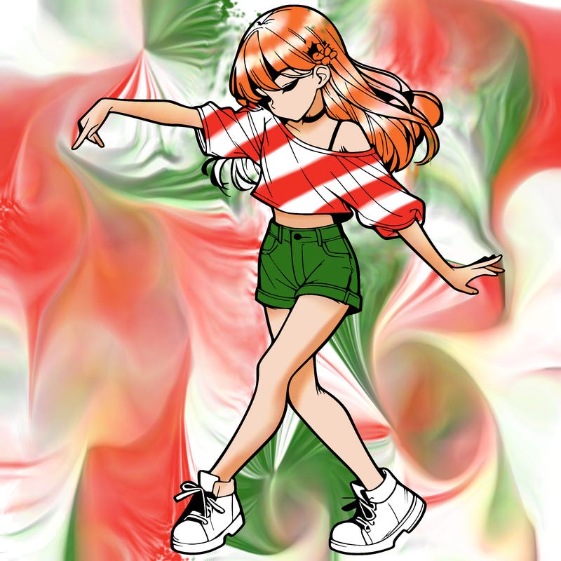 realistic girl danceing