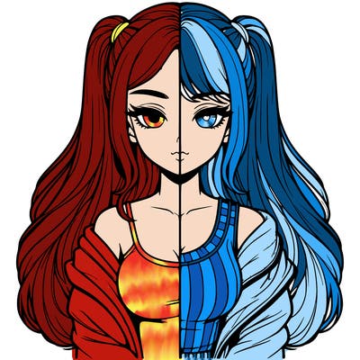realistic girl split