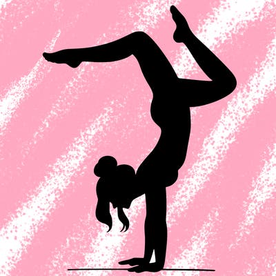 a woman doing a handstand