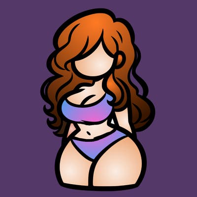 curvy woman with hair