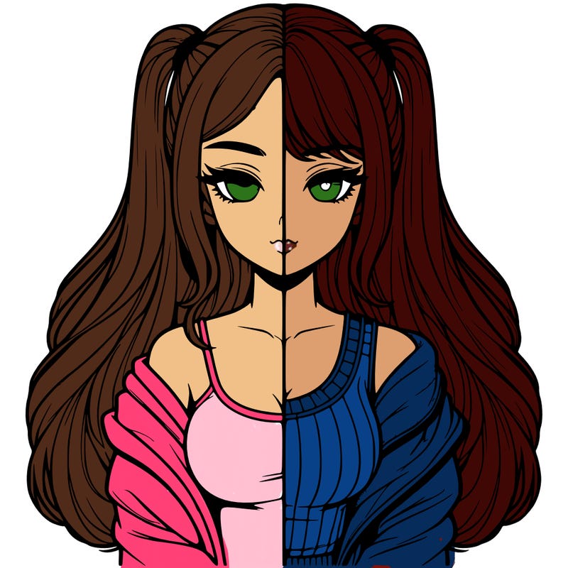 realistic girl split