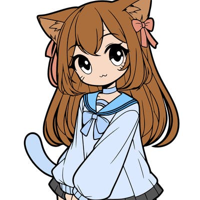 cat anime girl