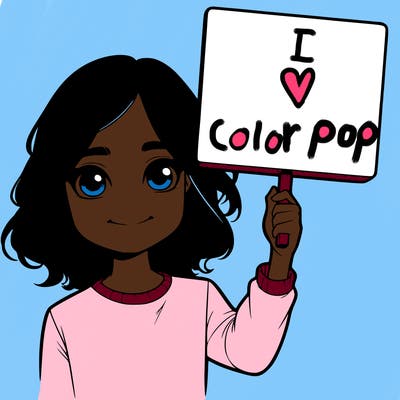 realistic girl holding up a sign