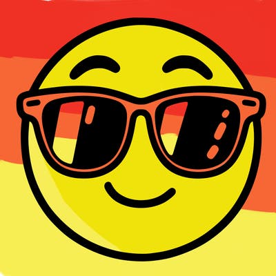 emoji with sunglasses