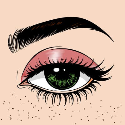 eye closed realistic