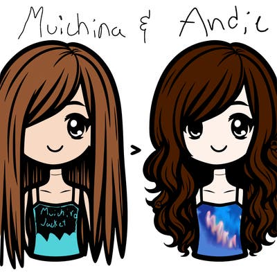 half long hair half short hair girl