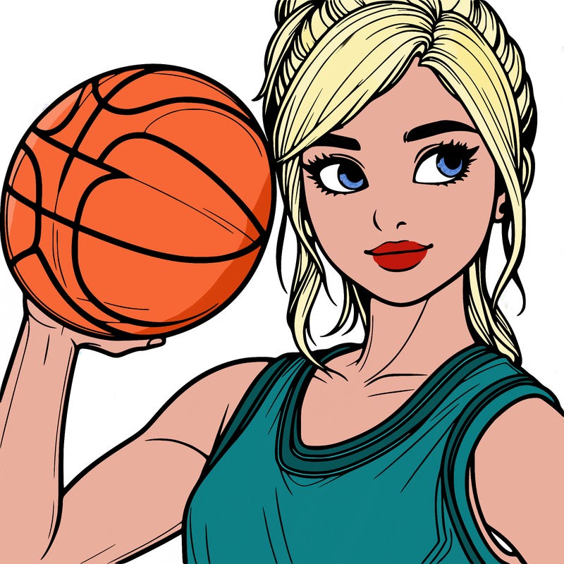 realistic basketball girl