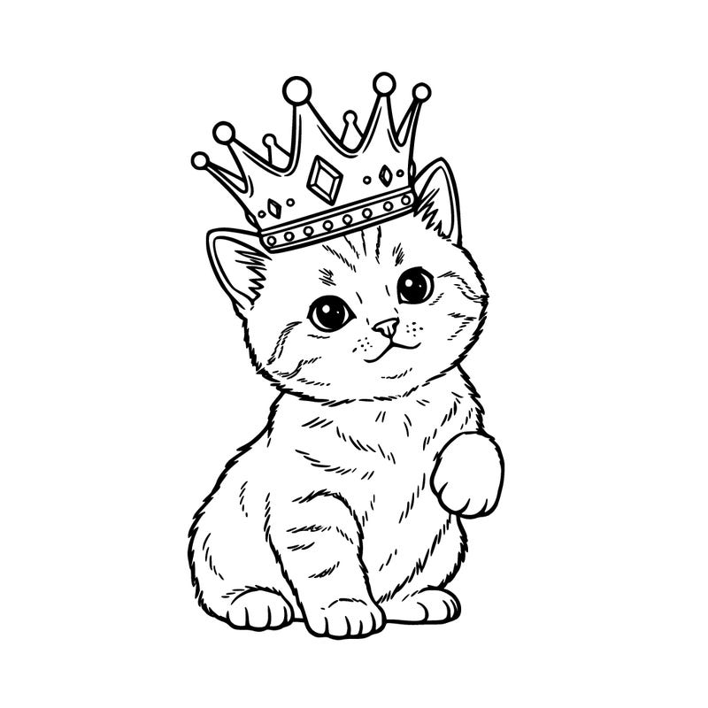 cute baby kitty with a crown