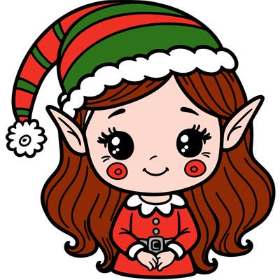 christmas elf girl
