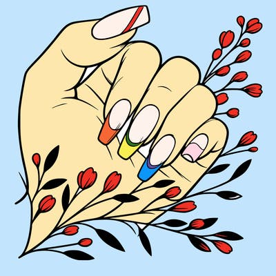 nails with french tip