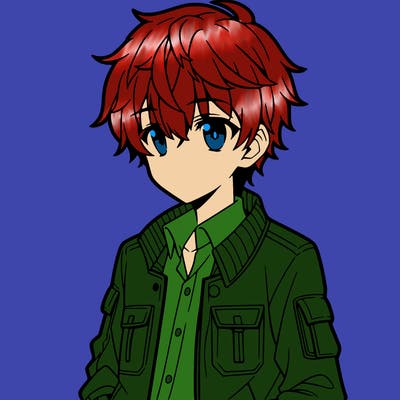 anime boy with a jacket