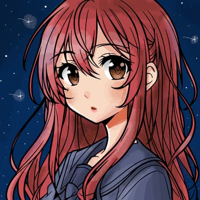 anime girl with long hair