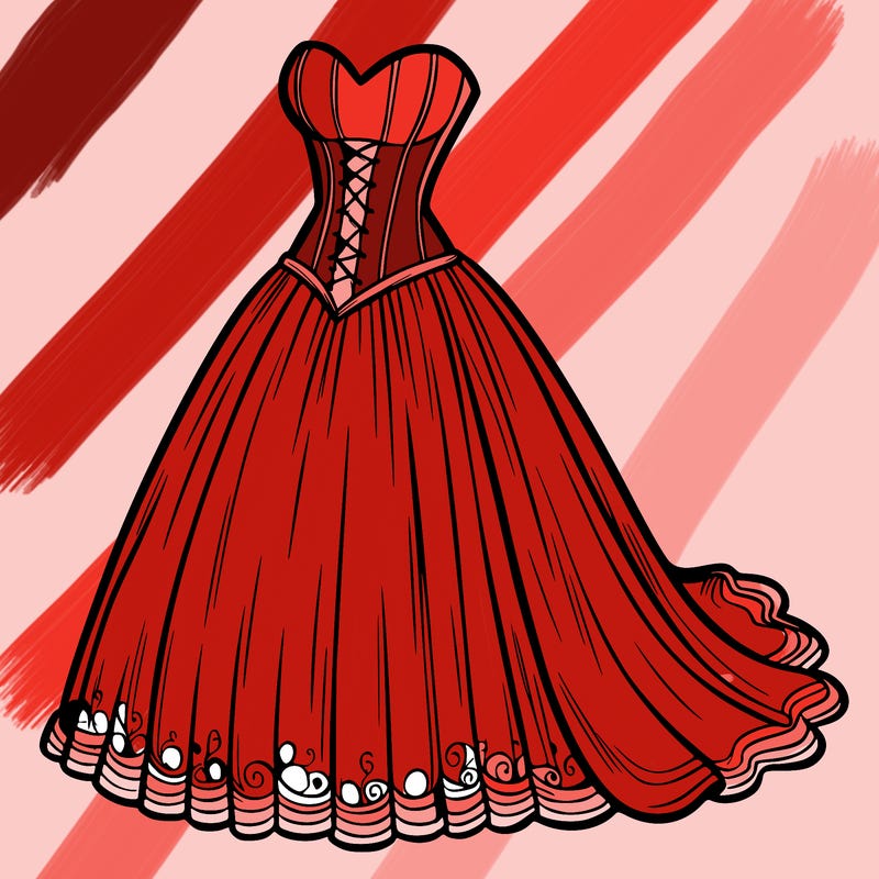 wedding dress-corset and a long and flowy skirt