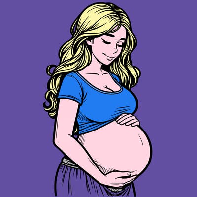 woman heavily pregnant realistic