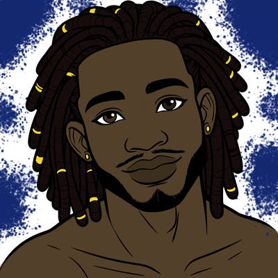 beautiful african american man with dreads