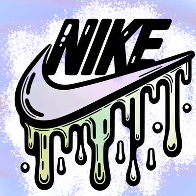 dripping nike logo