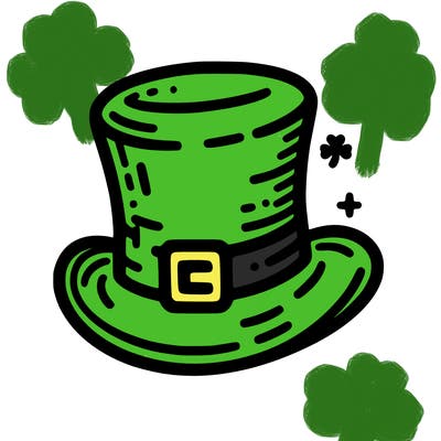 st patrick hat with thin lines