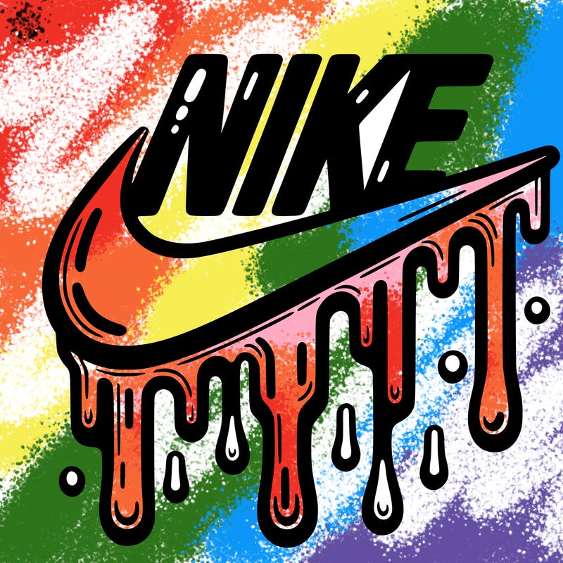 dripping nike logo