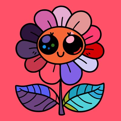 flower with eyes